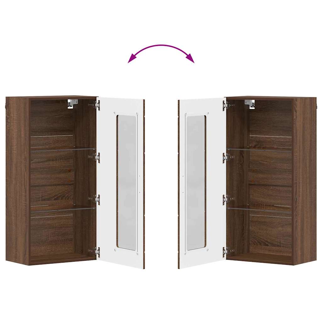 Fali szekrény polcokkal barna tölgy 55 x 29 x 100 cm faanyag