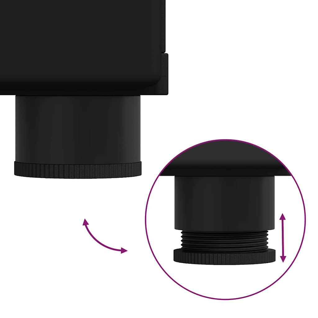 Széf polcokkal tárolóval fekete 55,5 x 29 x 100 cm faanyag