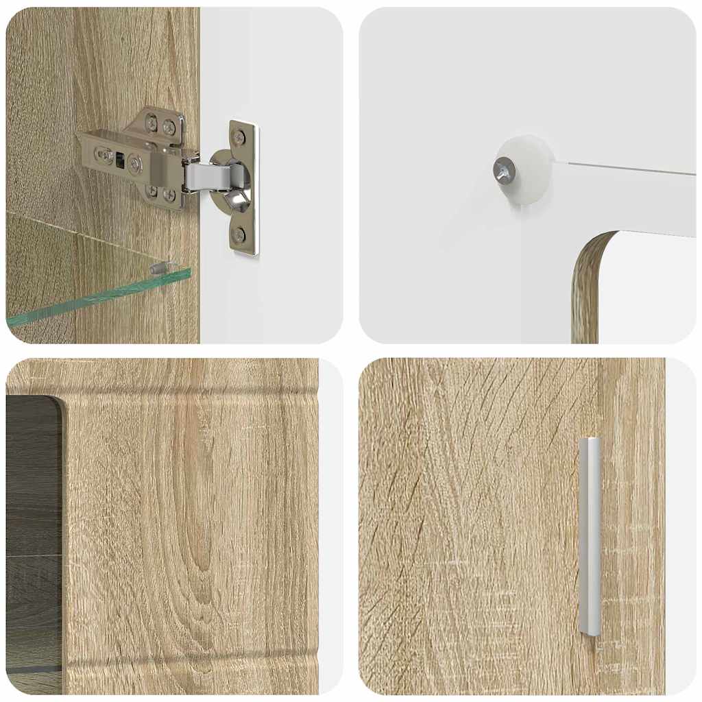 Széf polcokkal ajtóval sonoma tölgy 55,5 x 29 x 100 cm faanyag