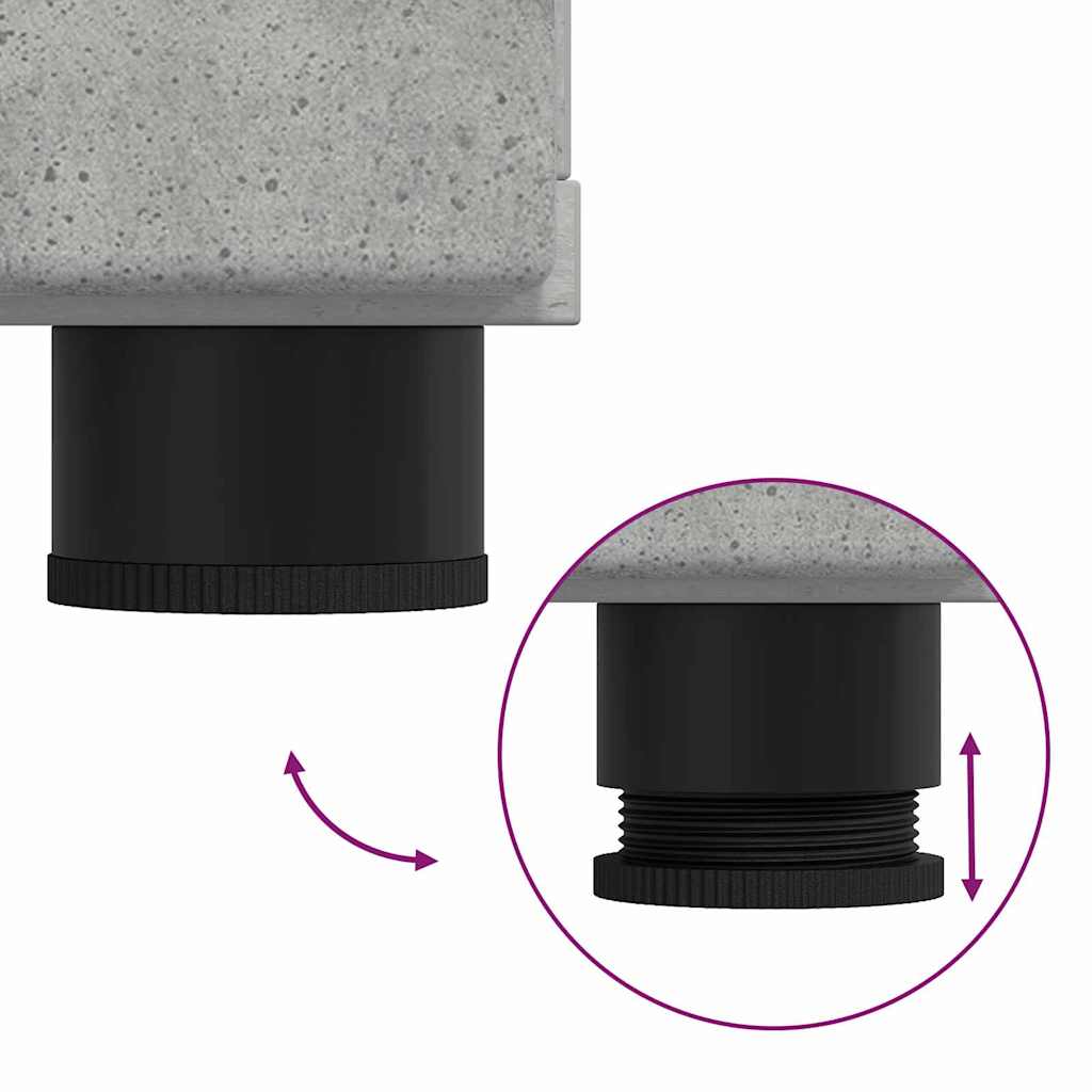 Széf polcokkal ajtóval beton szürke 55,5 x 29 x 100 cm faanyag