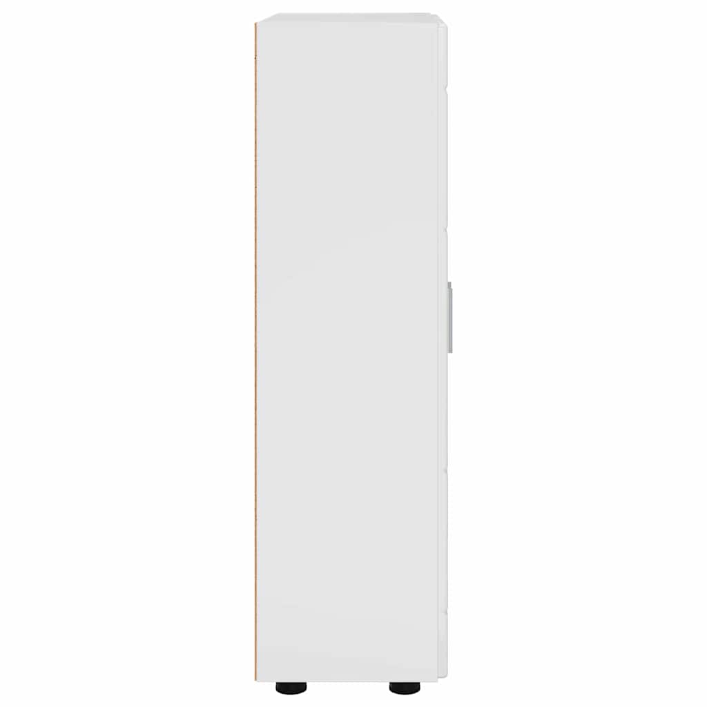 Széf polcokkal magas fényű fehér 55,5 x 29 x 100 cm faanyag