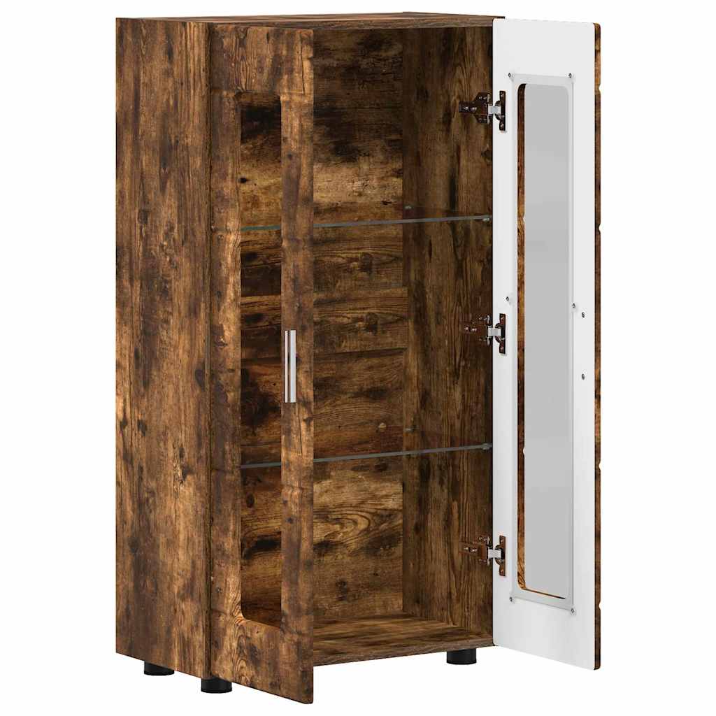 Széf polcokkal ajtóval füstölt tölgy 55,5 x 29 x 100 cm faanyag