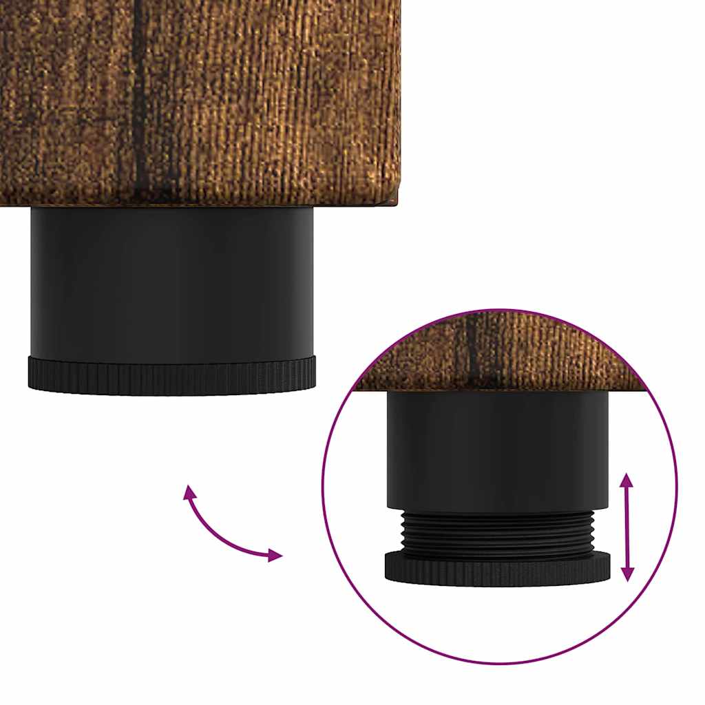 Széf polcokkal ajtóval füstölt tölgy 55,5 x 29 x 100 cm faanyag