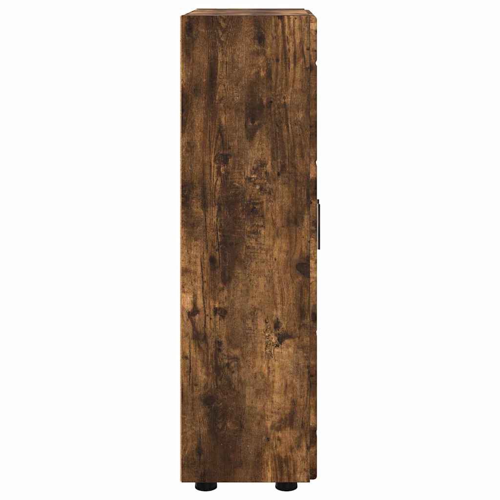 Széf polcokkal ajtóval füstölt tölgy 55,5 x 29 x 100 cm faanyag