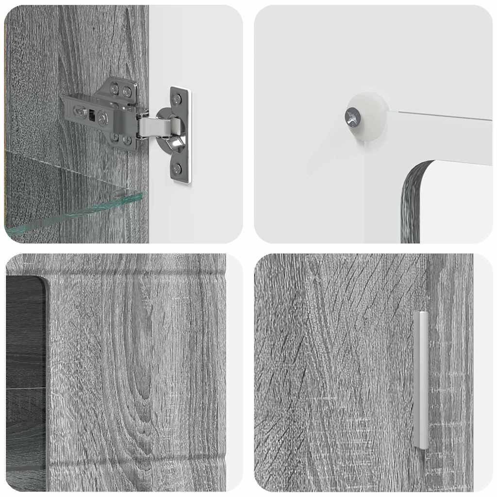 Széf polcokkal ajtóval szürke sonoma 55,5 x 29 x 100 cm faanyag