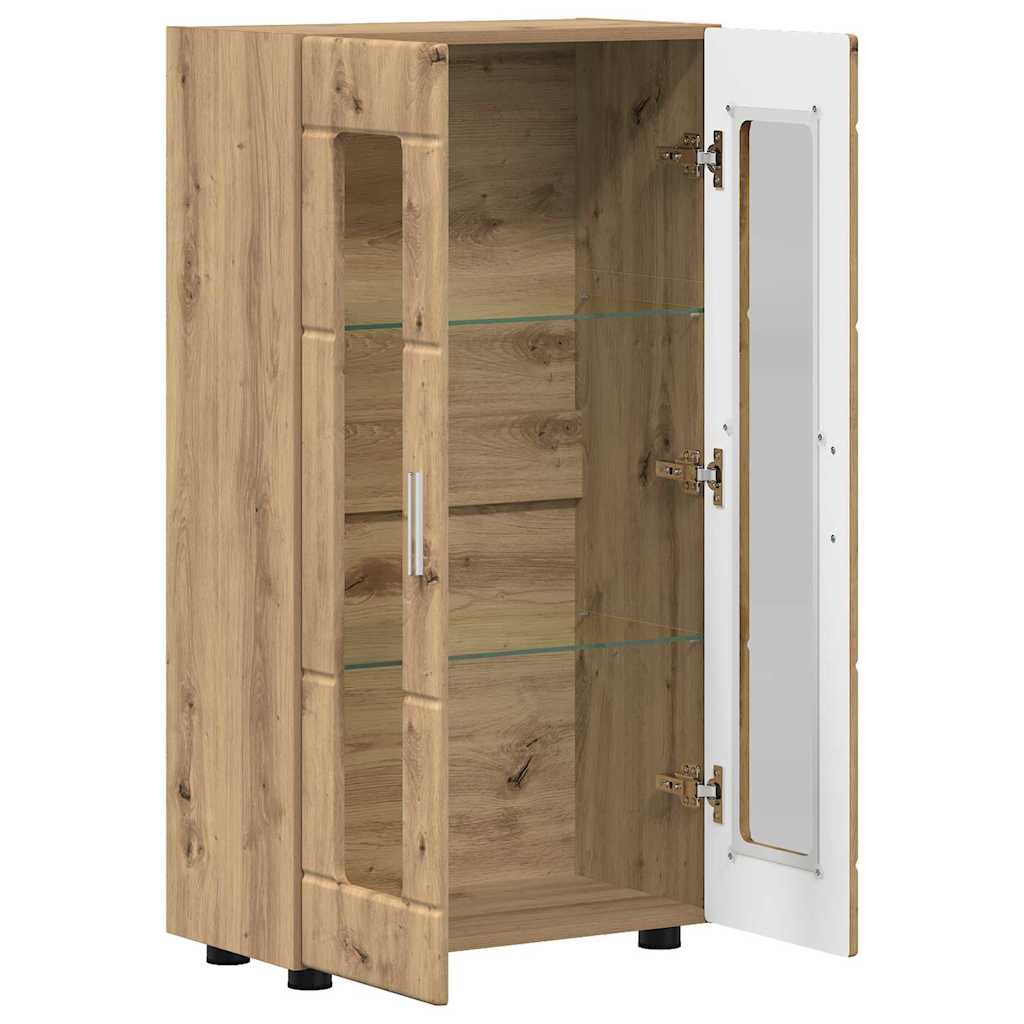 Széf polcokkal ajtóval artisan tölgy 55,5 x 29 x 100 cm faanyag