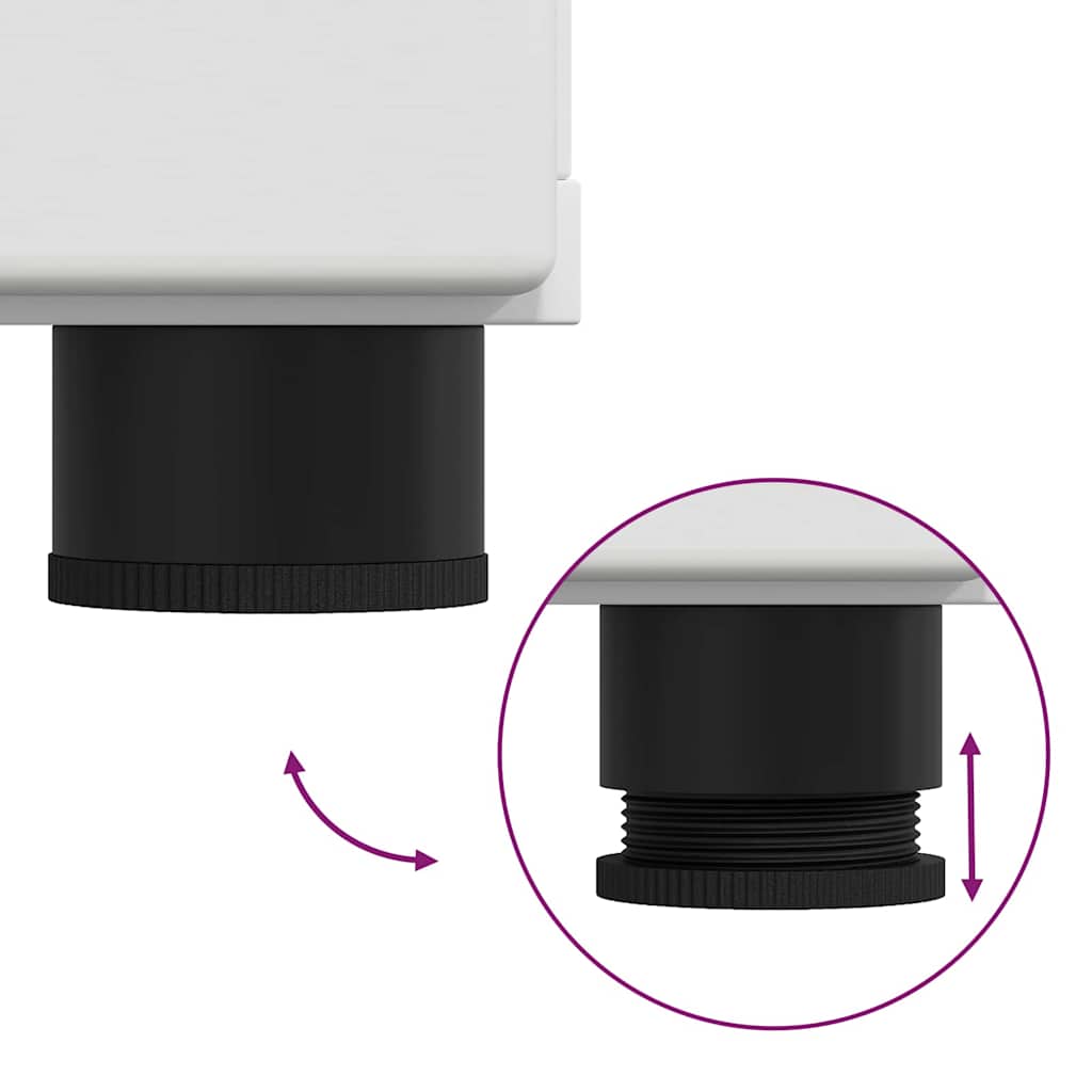 Széf fiókkal tárolóval fehér 88.5 x 30.5 x 73 cm faanyag