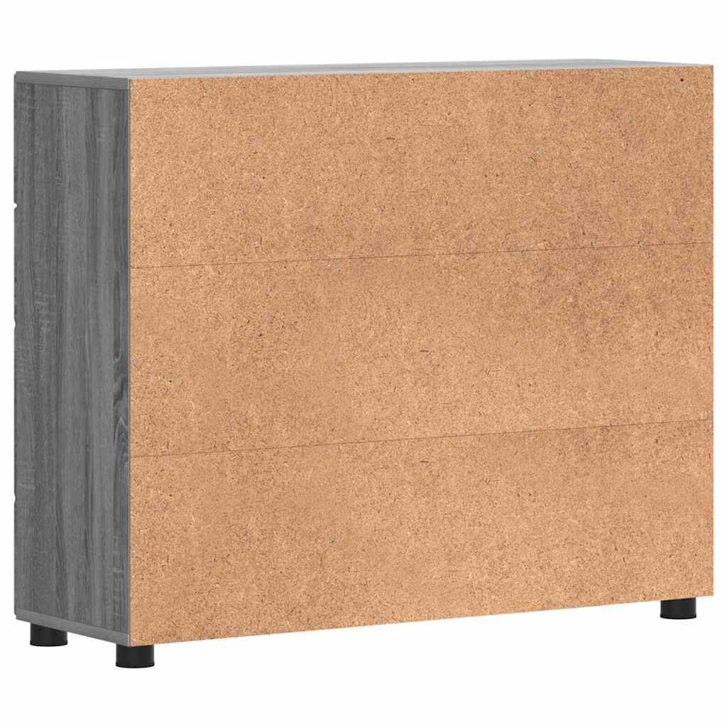 Széf fiókkal ajtóval szürke sonoma 88.5 x 30.5 x 73 cm faanyag