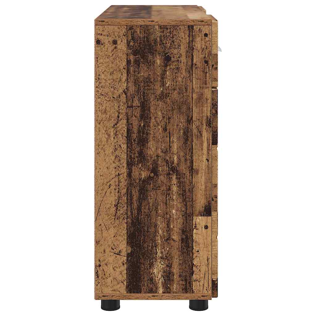 Széf fiókkal tárolóval régi fa 88.5 x 30.5 x 73 cm faanyag Széf fiókkal tárolóval régi fa 88.5 x 30.5 x 73 cm faanyag