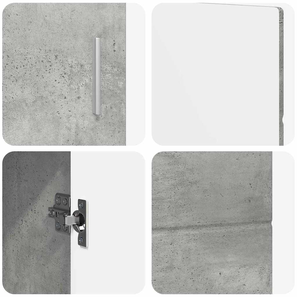 Széf polcokkal beton szürke 88,5 x 30,5 x 55,5 cm faanyag