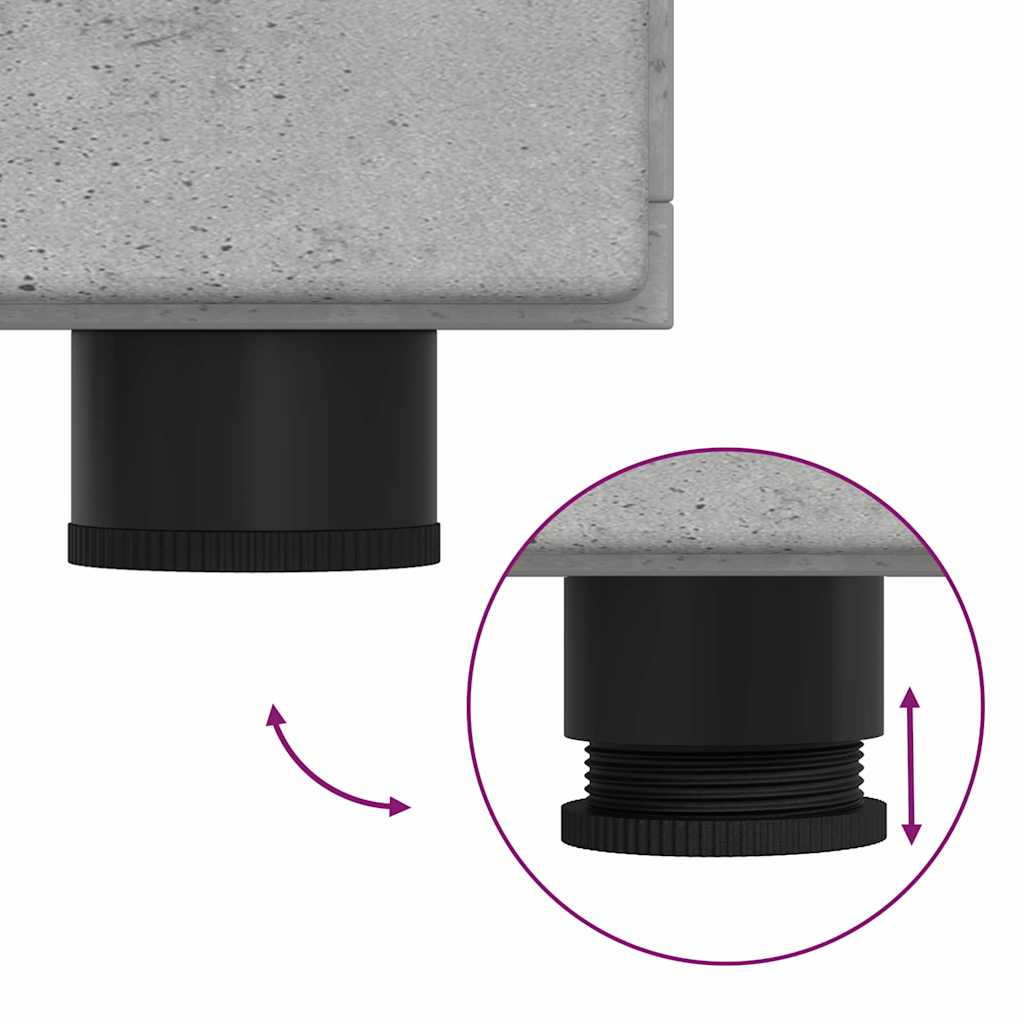 Széf polcokkal beton szürke 88,5 x 30,5 x 55,5 cm faanyag