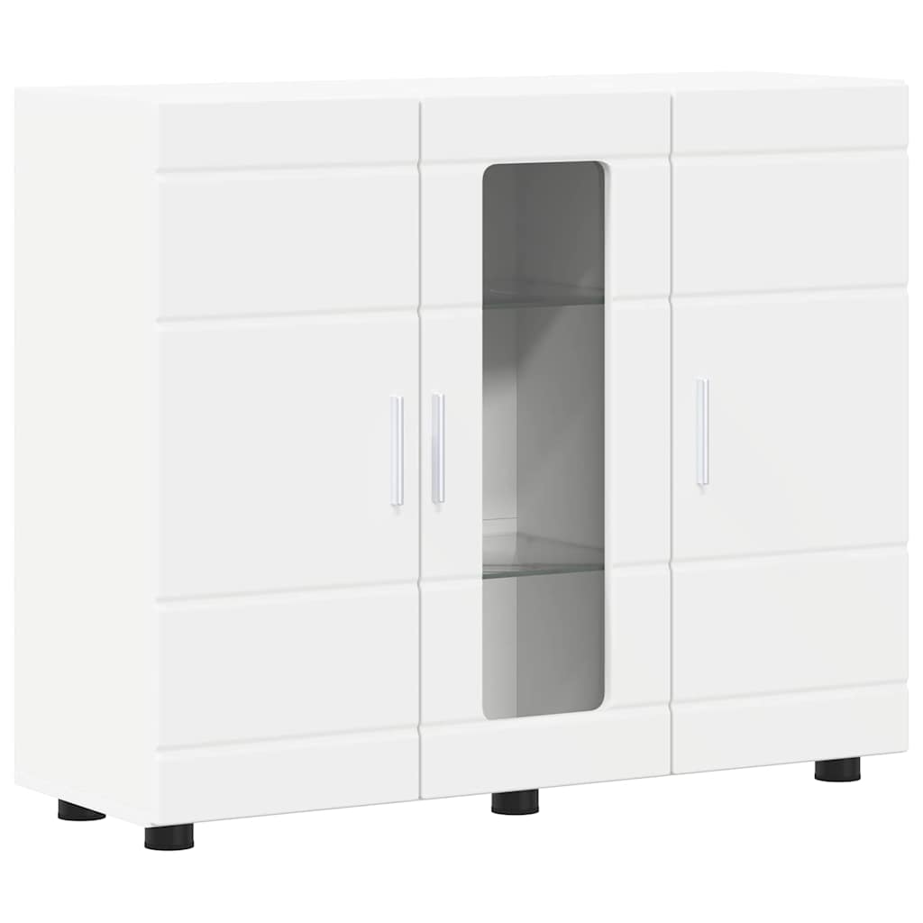 Széf polcokkal tárolóval fehér 55.5 x 29 x 100 cm faanyag