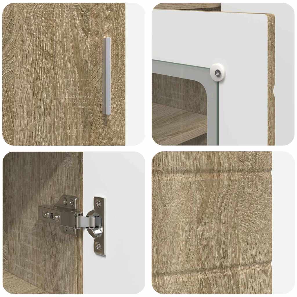 Széf polcokkal ajtóval sonoma tölgy 55.5 x 29 x 100 cm faanyag