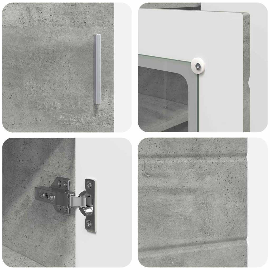 Széf polcokkal ajtóval beton szürke 55.5 x 29 x 100 cm faanyag