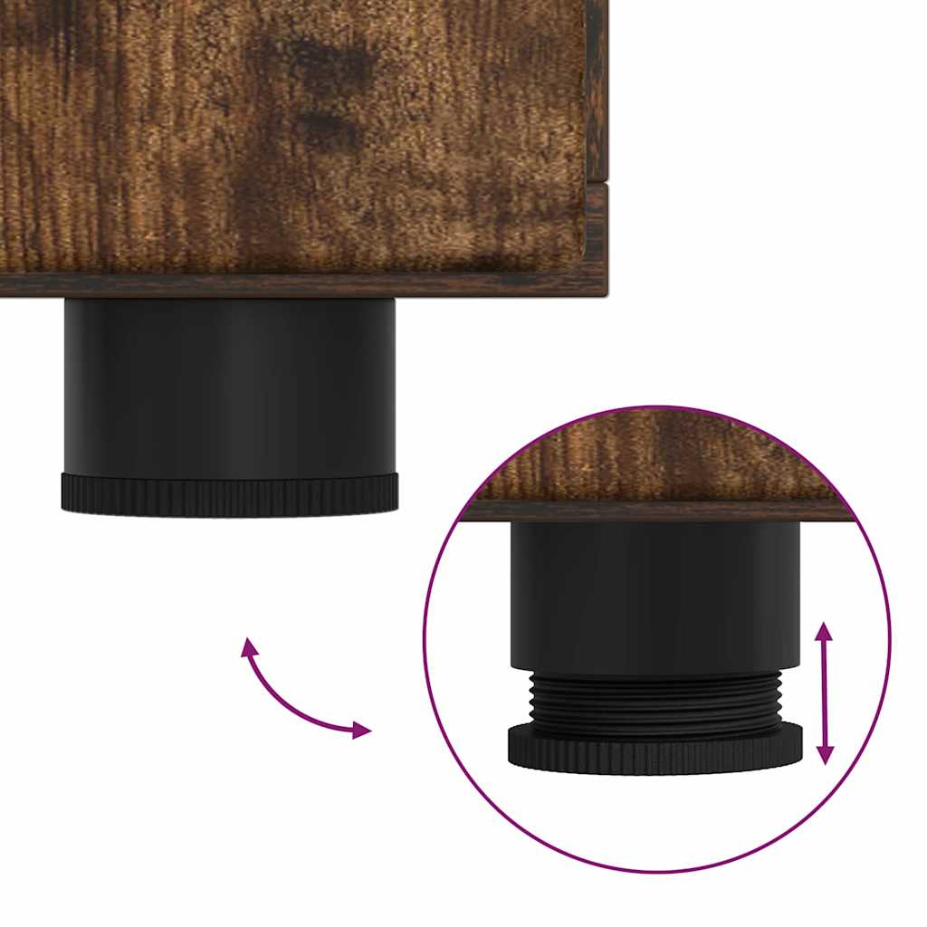 Széf polcokkal ajtóval füstölt tölgy 55.5 x 29 x 100 cm faanyag