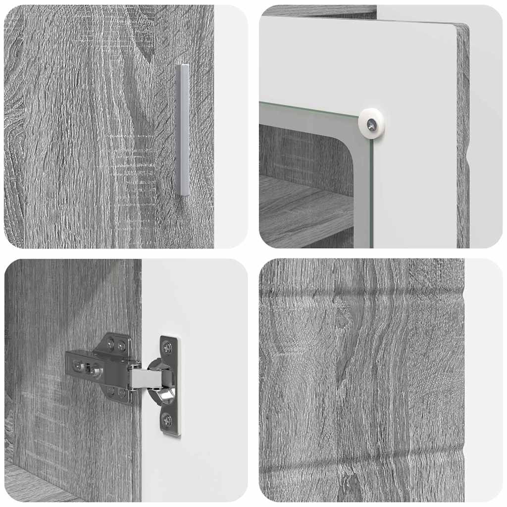 Széf polcokkal ajtóval szürke sonoma 55.5 x 29 x 100 cm faanyag