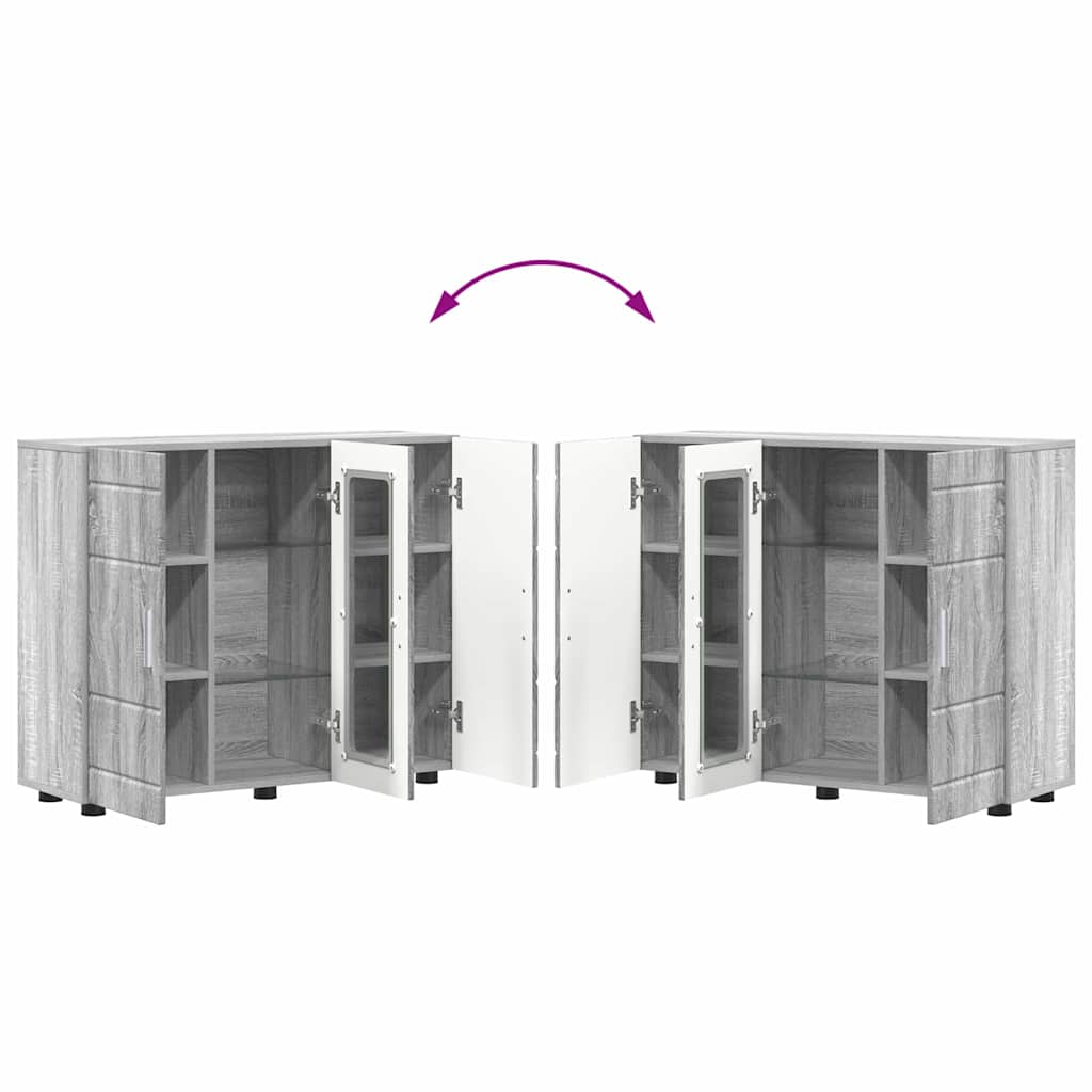 Széf polcokkal ajtóval szürke sonoma 55.5 x 29 x 100 cm faanyag