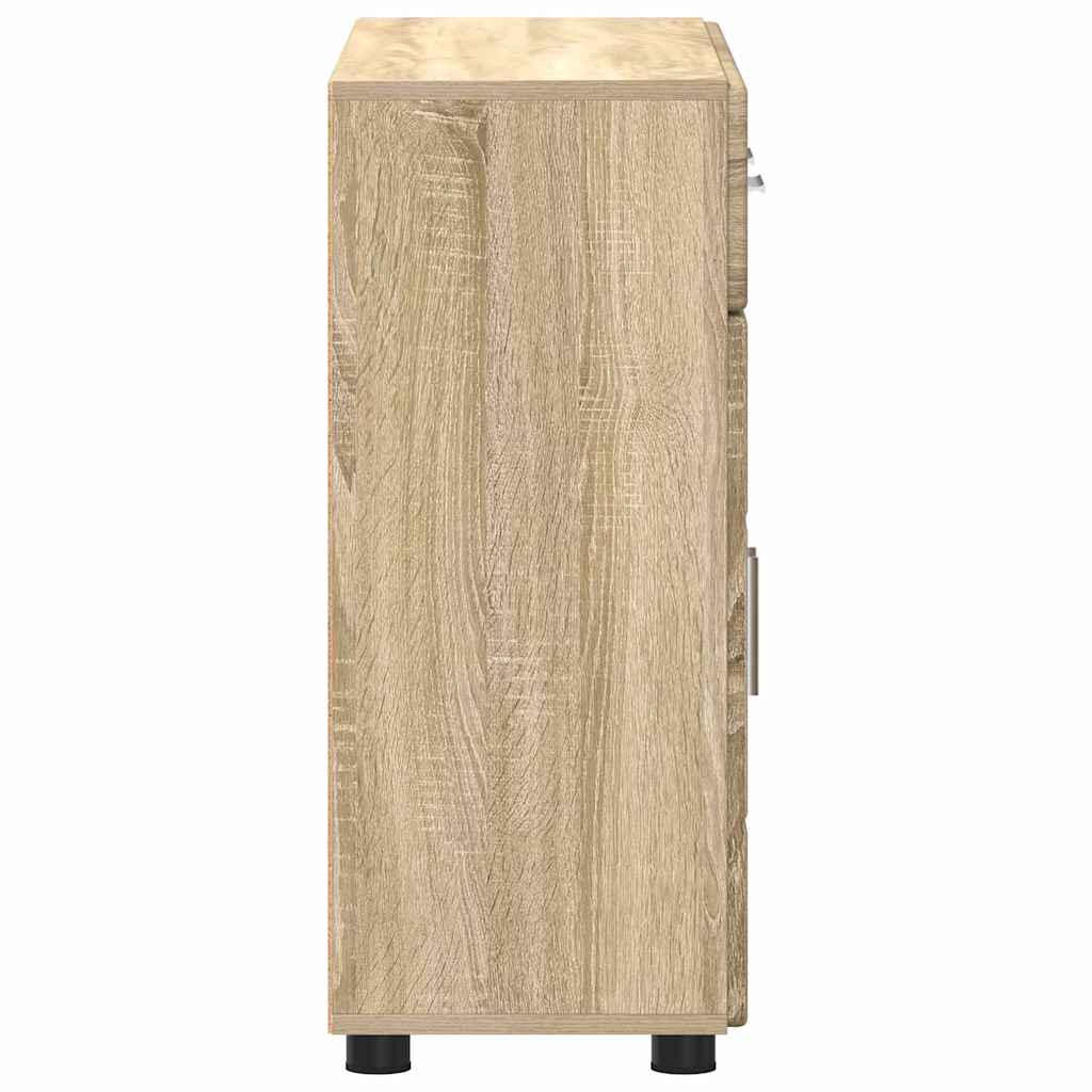 Széf polcokkal ajtóval sonoma tölgy 88,5 x 30,5 x 73 cm faanyag