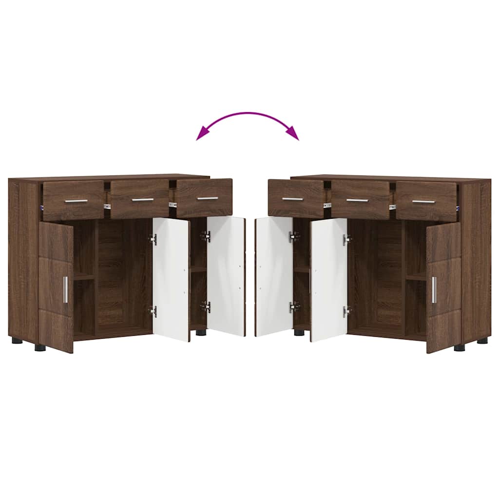 Széf polcokkal ajtóval barna tölgy 88,5 x 30,5 x 73 cm faanyag