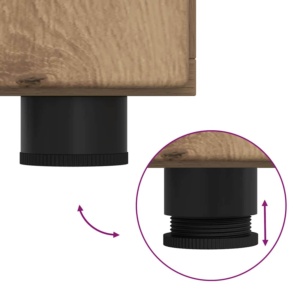 Széf polcokkal artisan tölgy 88,5 x 30,5 x 73 cm faanyag