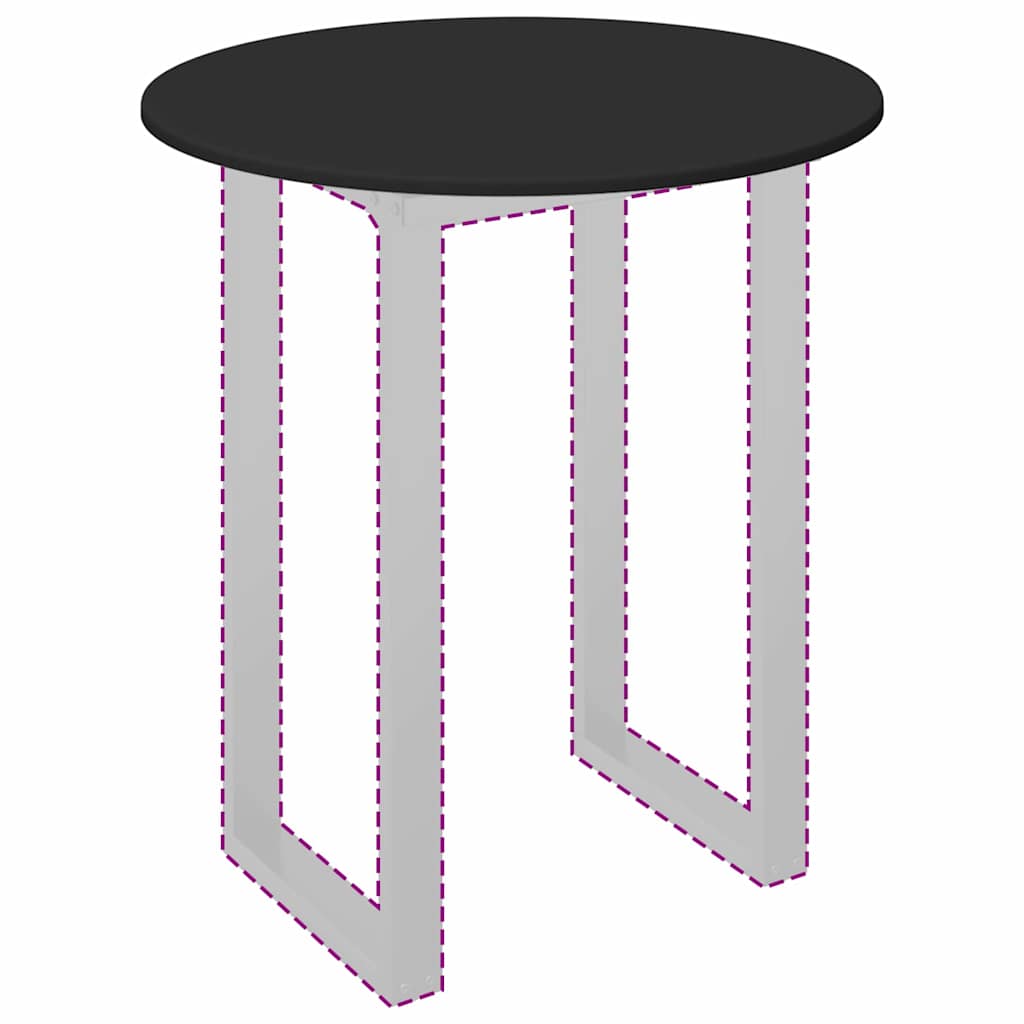 Asztallap fekete 70 x 70 x 1.5 cm faanyag