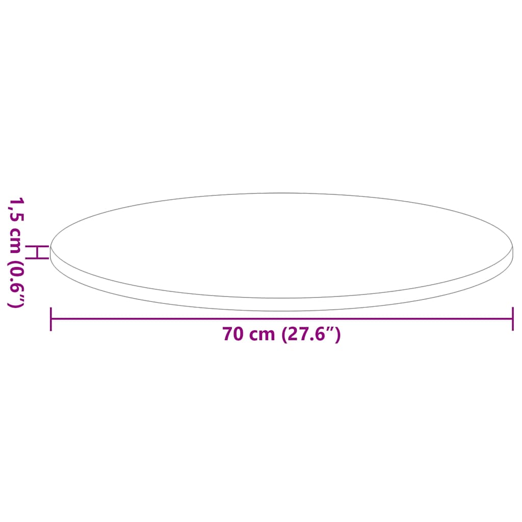 Asztallap barna tölgy 70 x 70 x 1.5 cm faanyag Asztallap barna tölgy 70 x 70 x 1.5 cm faanyag