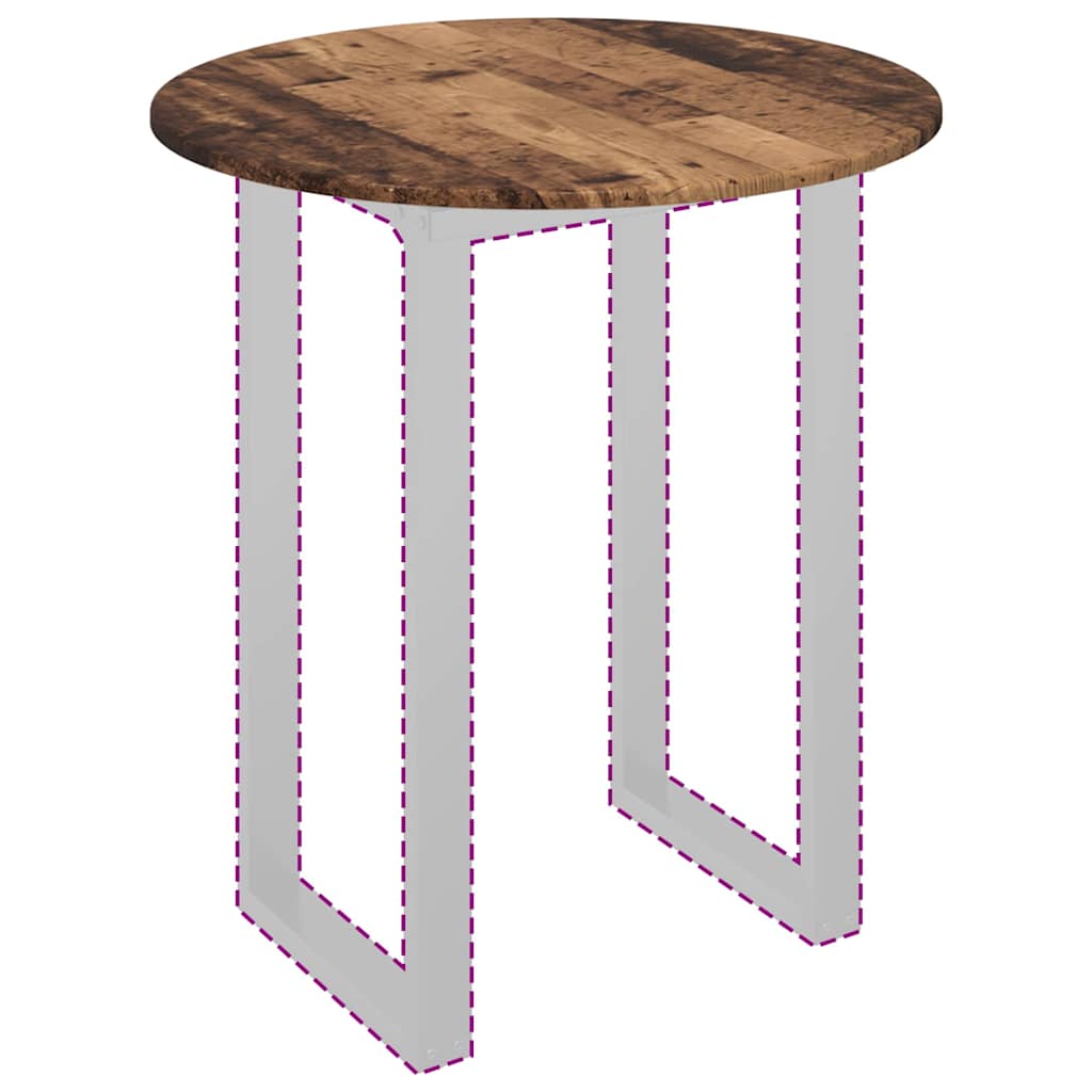 Asztallap régi fa 70 x 70 x 1.5 cm faanyag