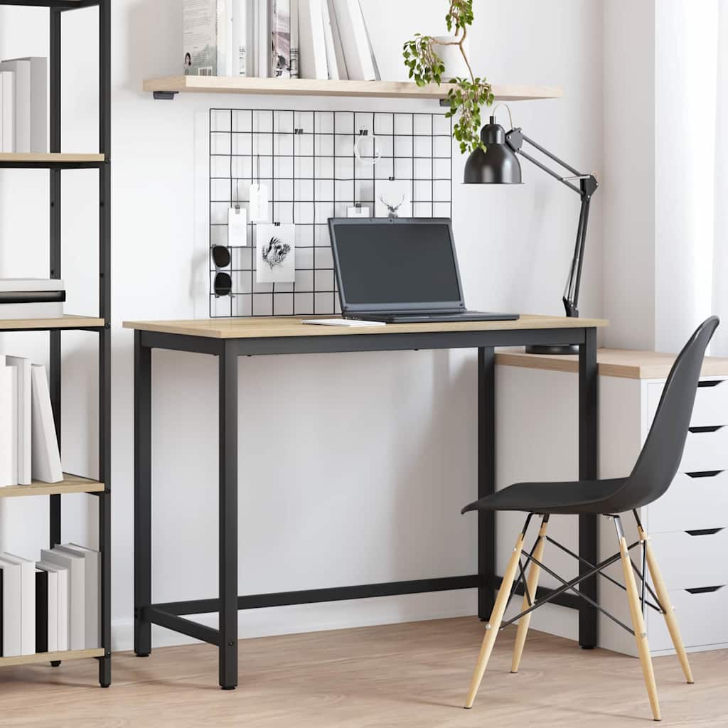 Asztal sonoma tölgy 80 x 50 x 76,5 cm műszaki fa és acél