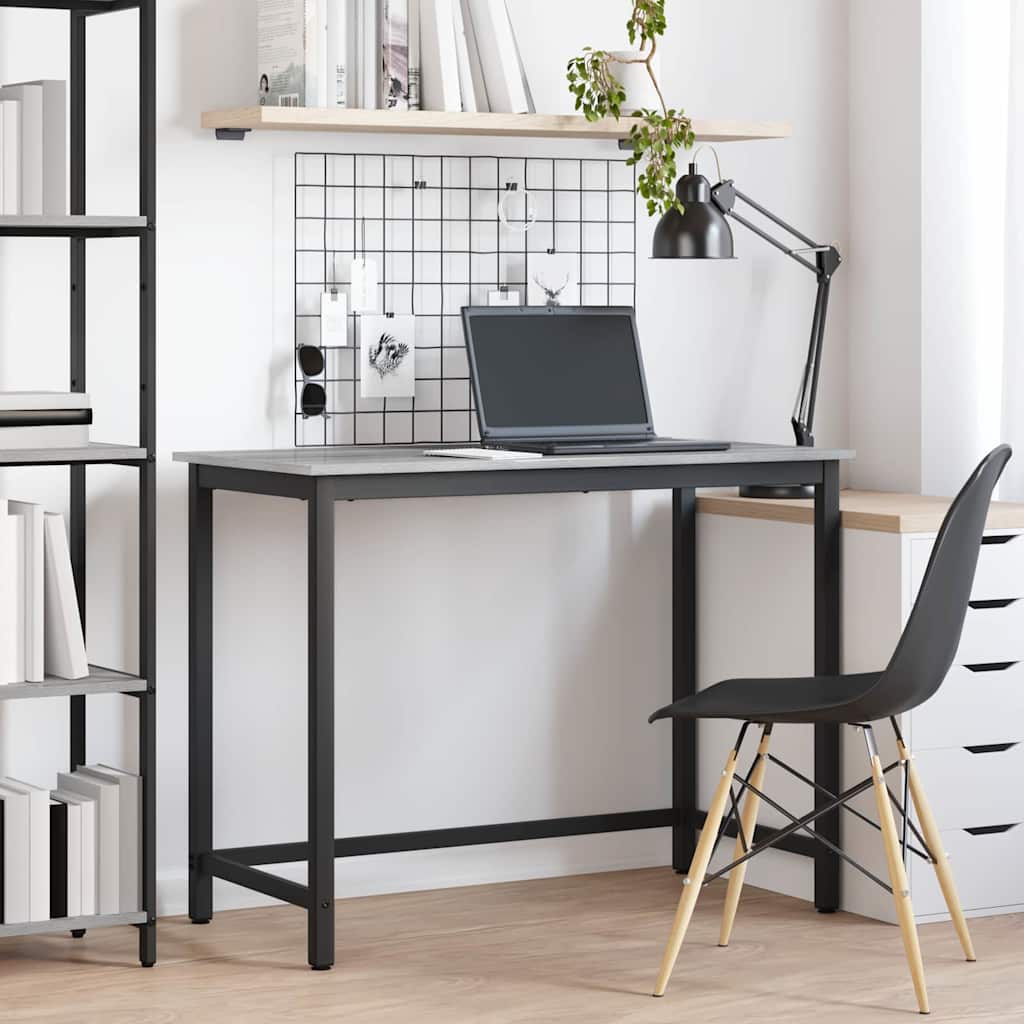 Asztal szürke sonoma 80 x 50 x 76,5 cm műszaki fa és acél