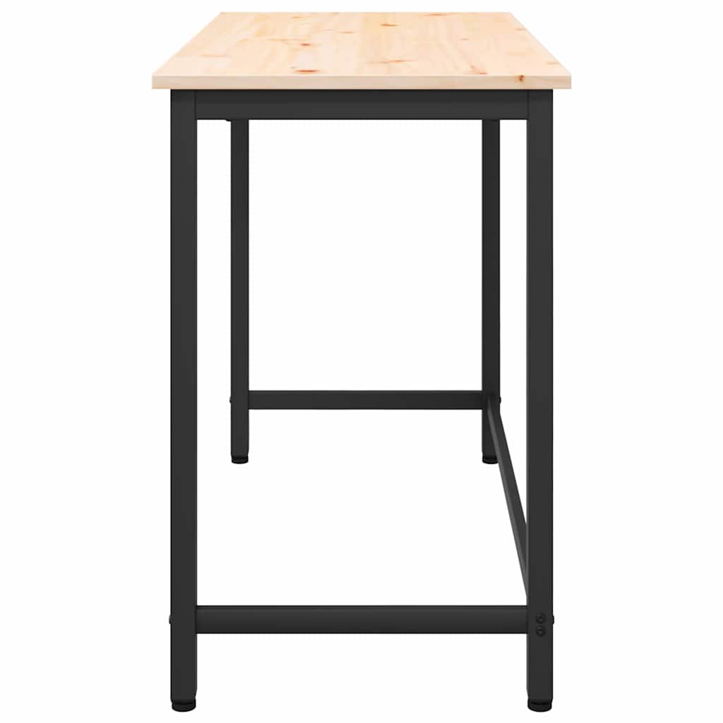 Asztal természetes 100 x 50 x 77 cm műszaki fa és acél