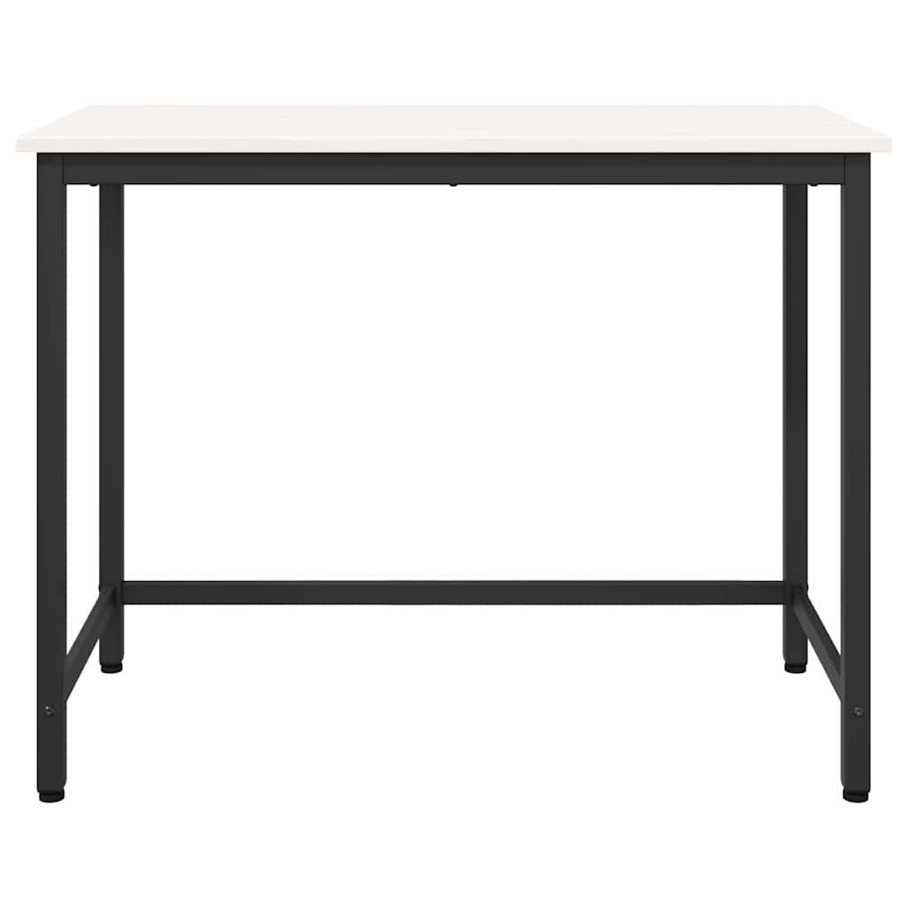 Asztal fehér 100 x 50 x 77 cm műszaki fa és acél