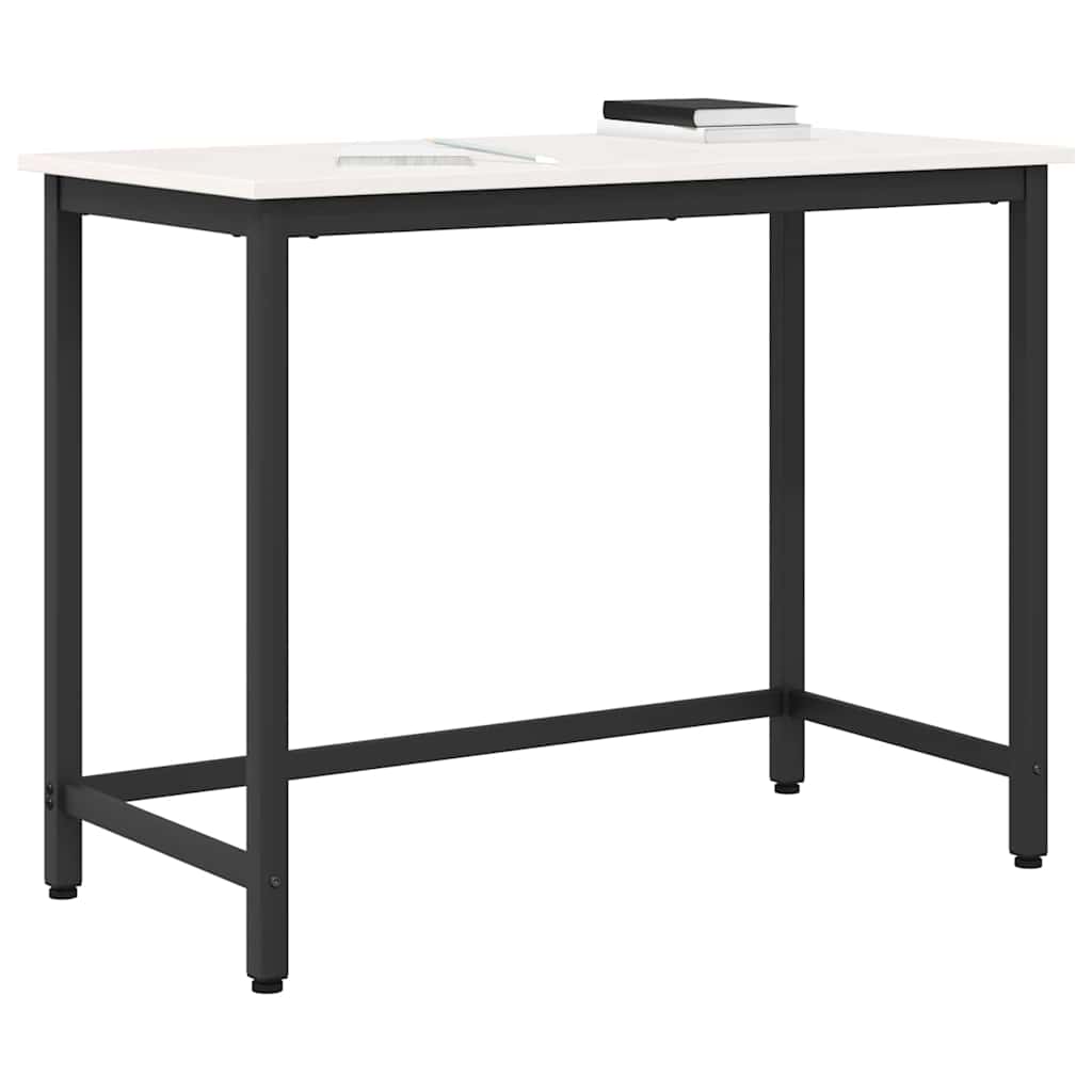 Asztal fehér 100 x 50 x 77 cm műszaki fa és acél