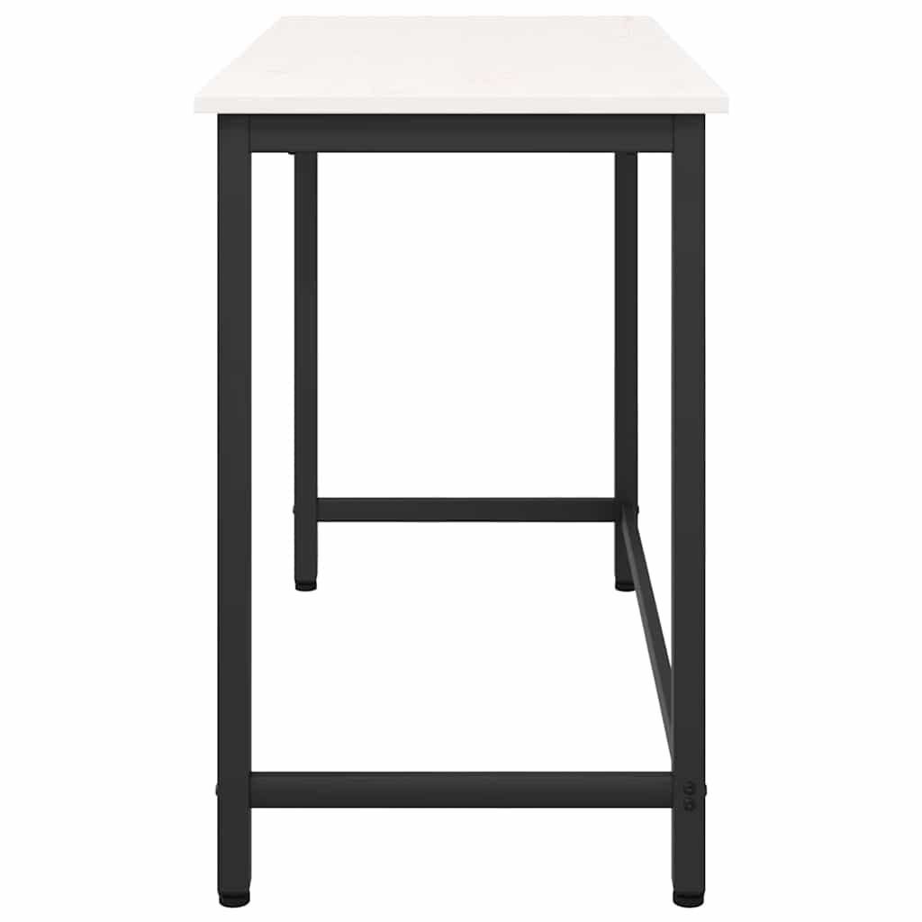 Asztal fehér 100 x 50 x 77 cm műszaki fa és acél