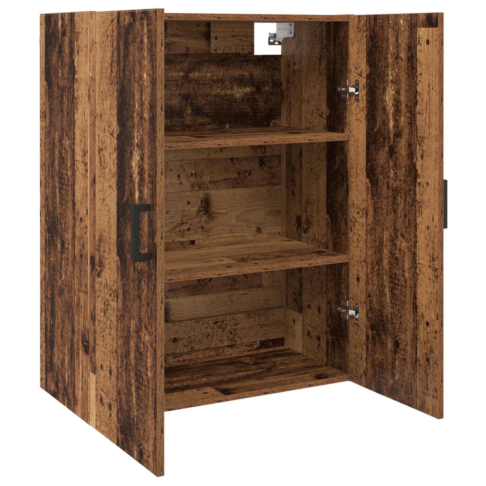Fali szekrény 2 pcs öreg fa 69,5 x 34 x 90 cm faanyag