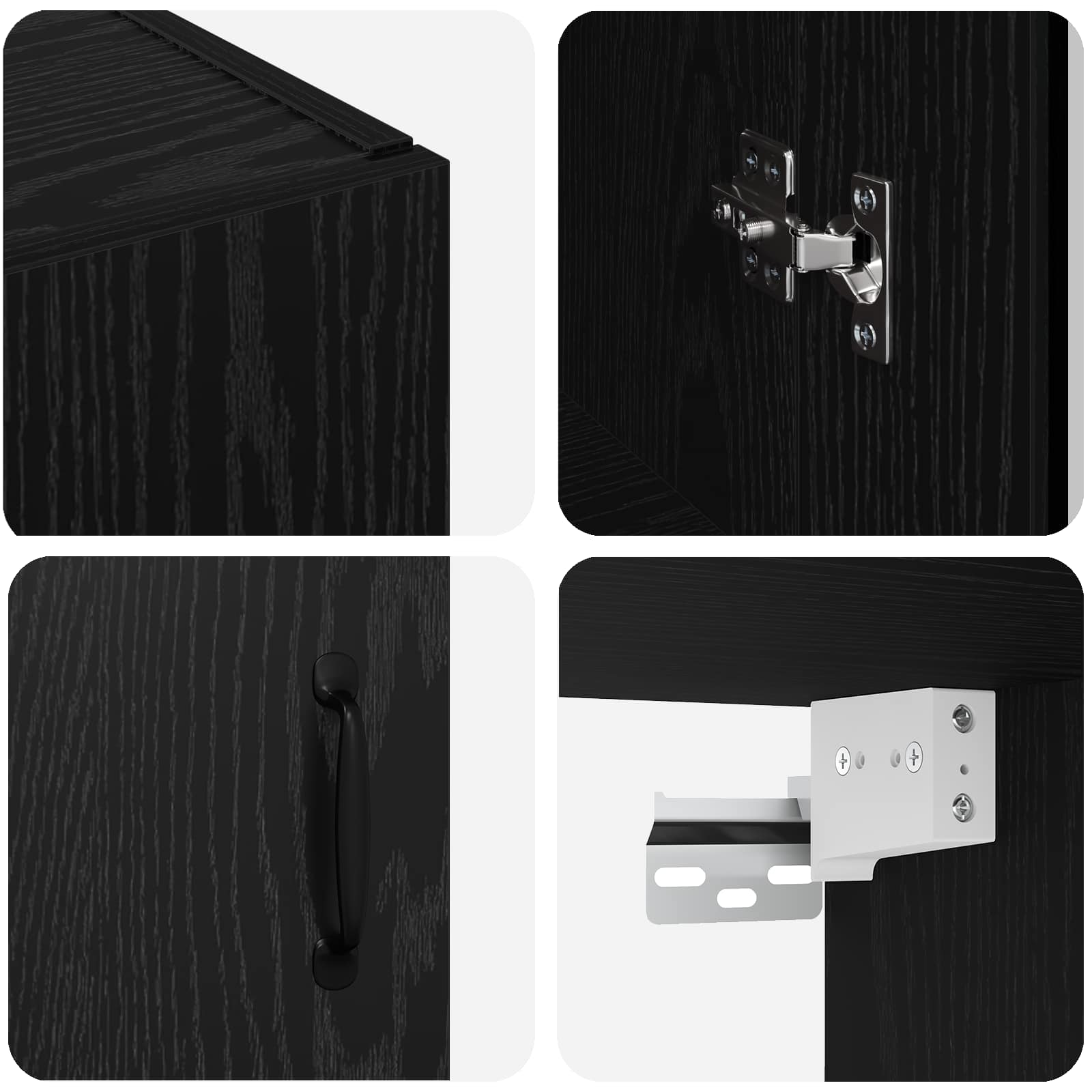 Fali szekrények 2 pcs musta tammi 69,5 x 34 x 90 cm faanyag