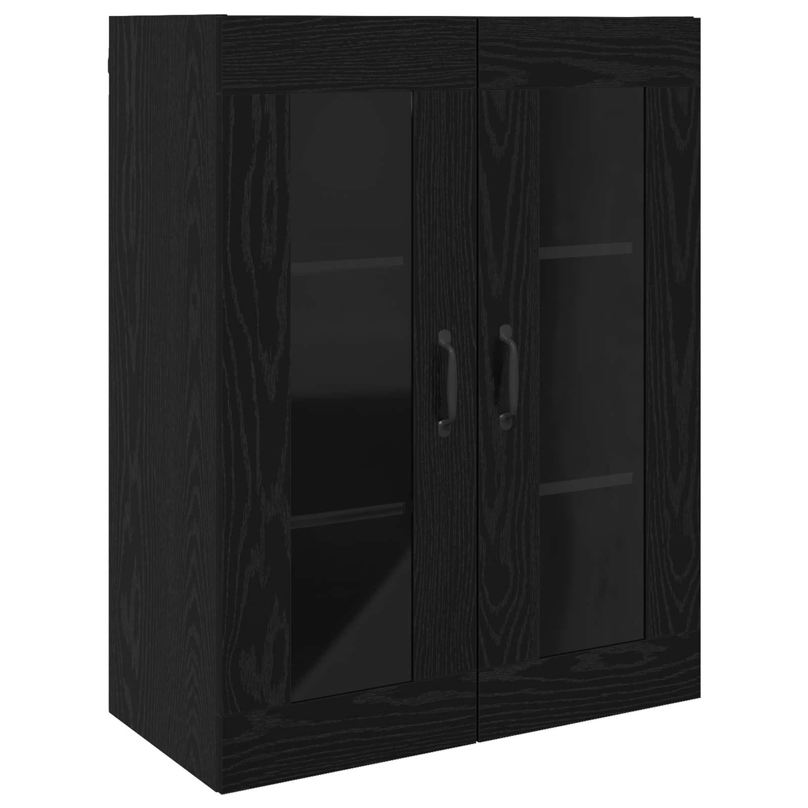 Fali szekrények 2 pcs musta tammi 69,5 x 34 x 90 cm faanyag