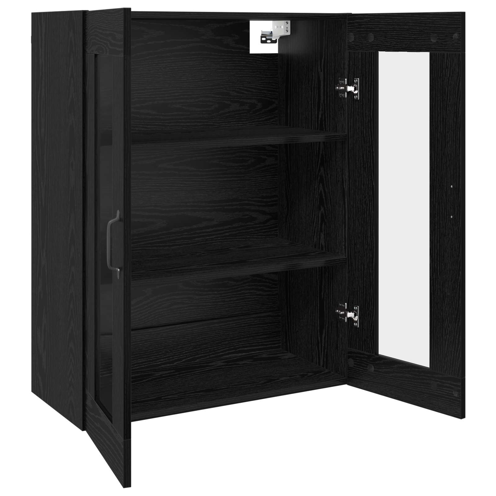 Fali szekrények 2 pcs musta tammi 69,5 x 34 x 90 cm faanyag