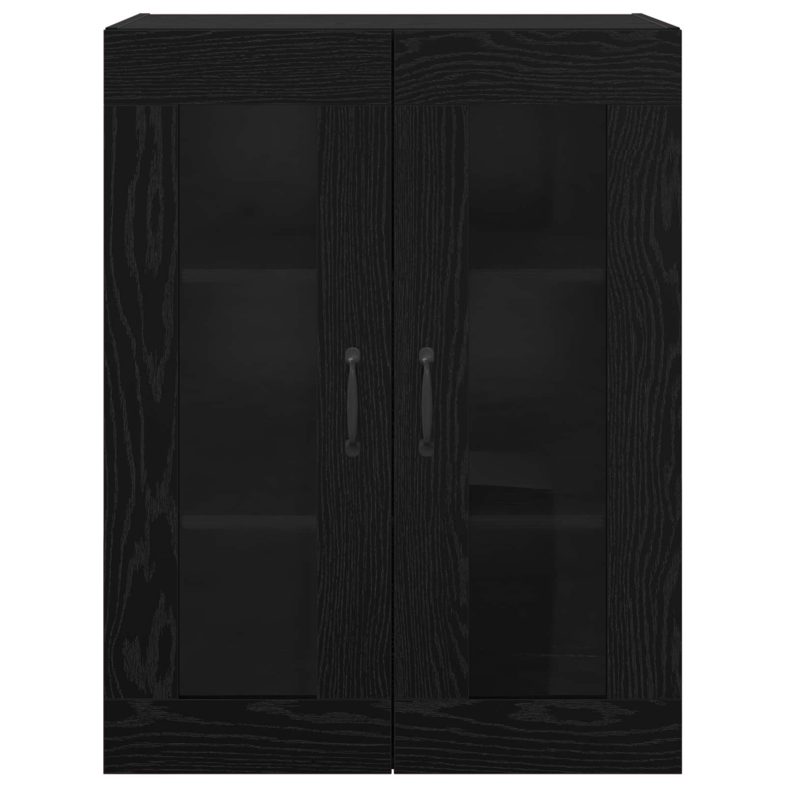 Fali szekrények 2 pcs musta tammi 69,5 x 34 x 90 cm faanyag