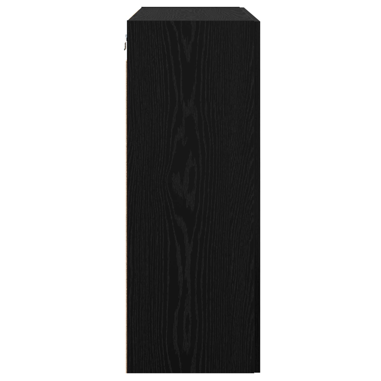 Fali szekrények 2 pcs musta tammi 69,5 x 34 x 90 cm faanyag