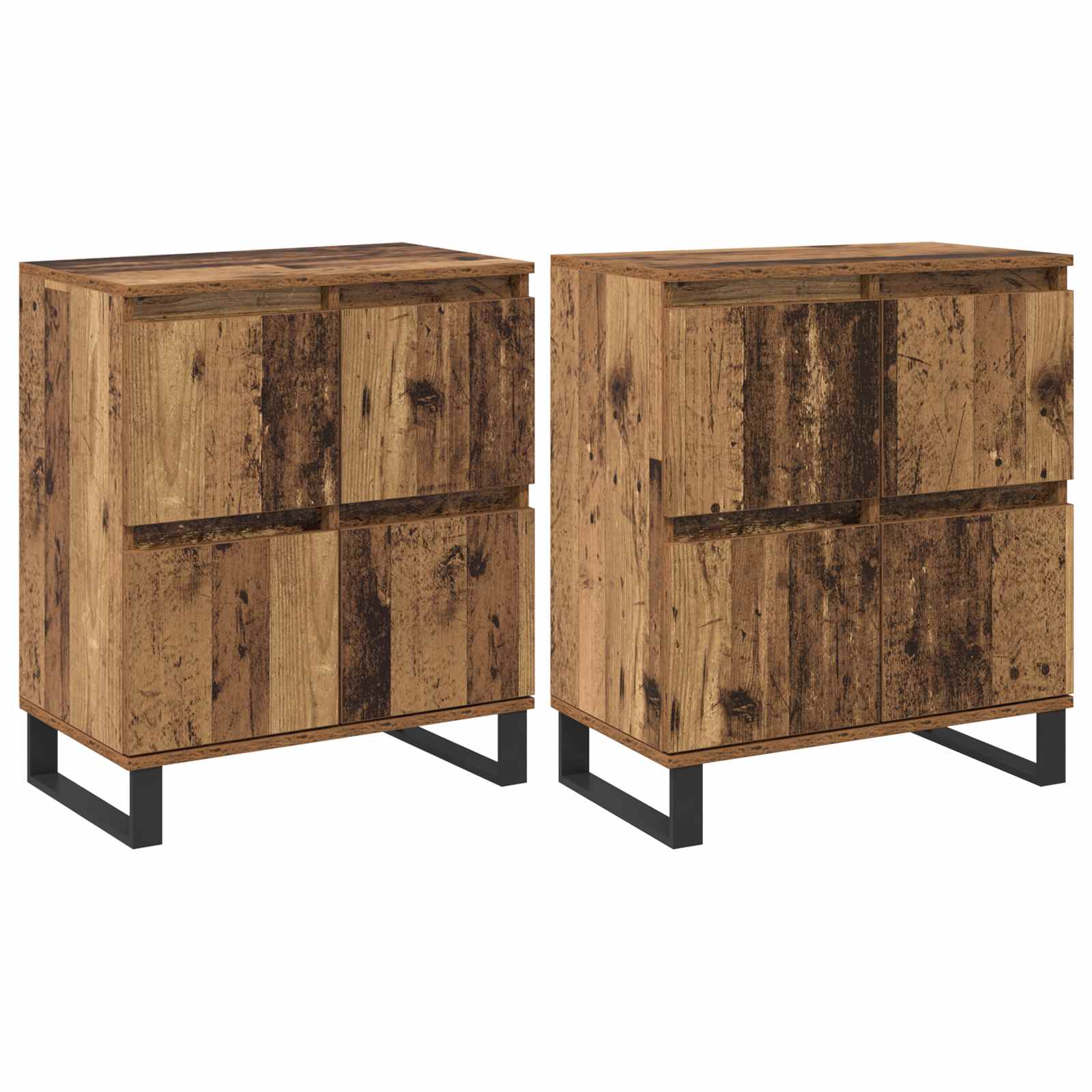 Széf 2 pcs öreg fa 60 x 35 x 70 cm