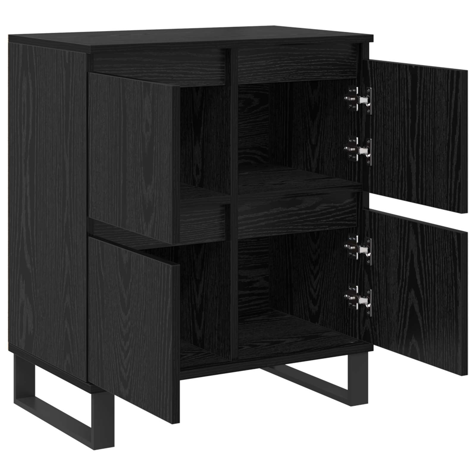 Széf 2 pcs fekete tölgy 60 x 35 x 70 cm