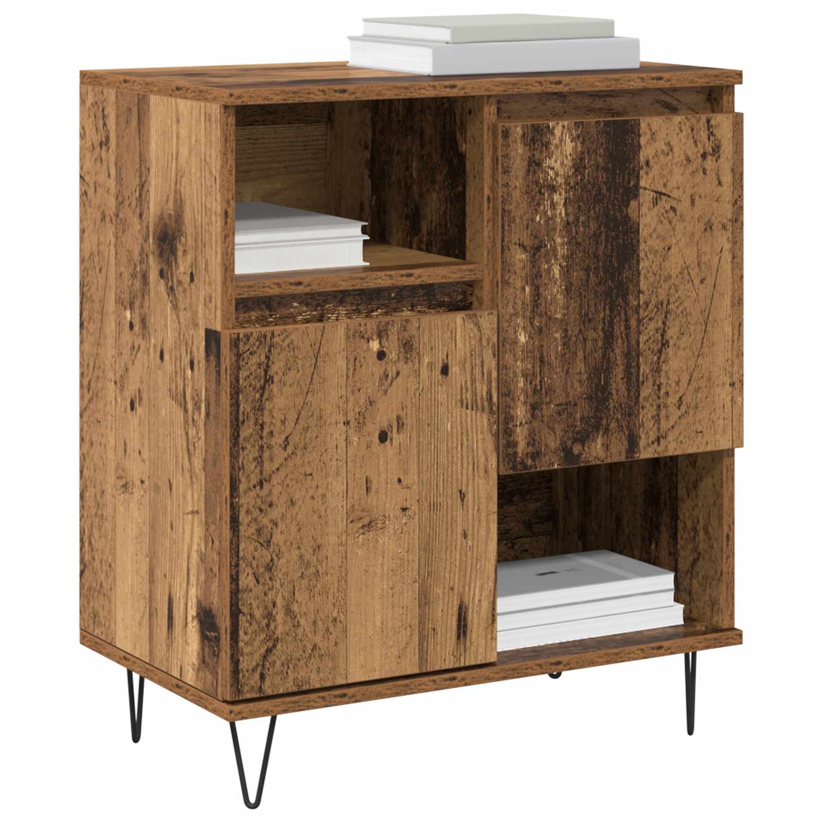 Széf 2 pcs öreg fa 60 x 35 x 70 cm