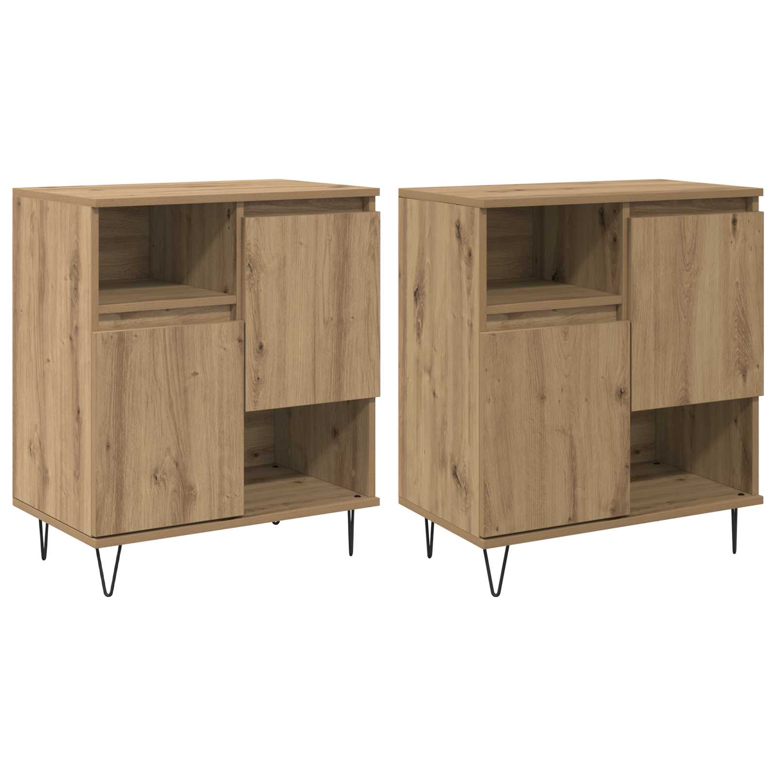 Széf 2 pcs artisan tölgy 60 x 35 x 70 cm