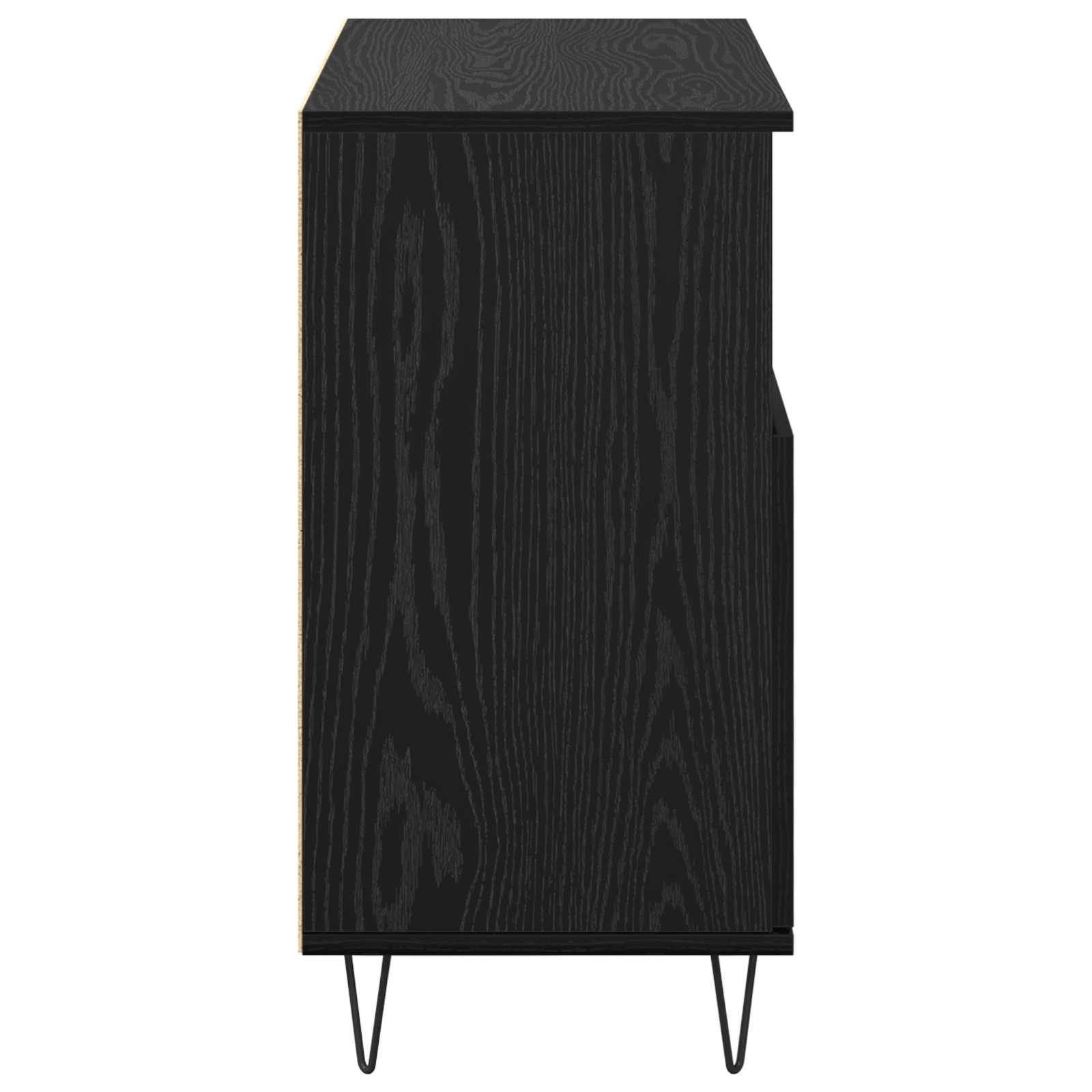Széf 3 pcs fekete tölgy 60 x 35 x 70 cm