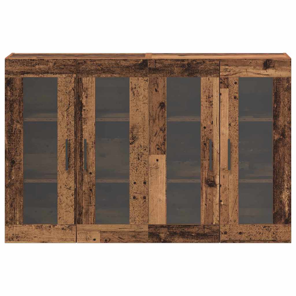 Fali szekrények 2 pcs régi fa 69,5 x 34 x 90 cm faanyag