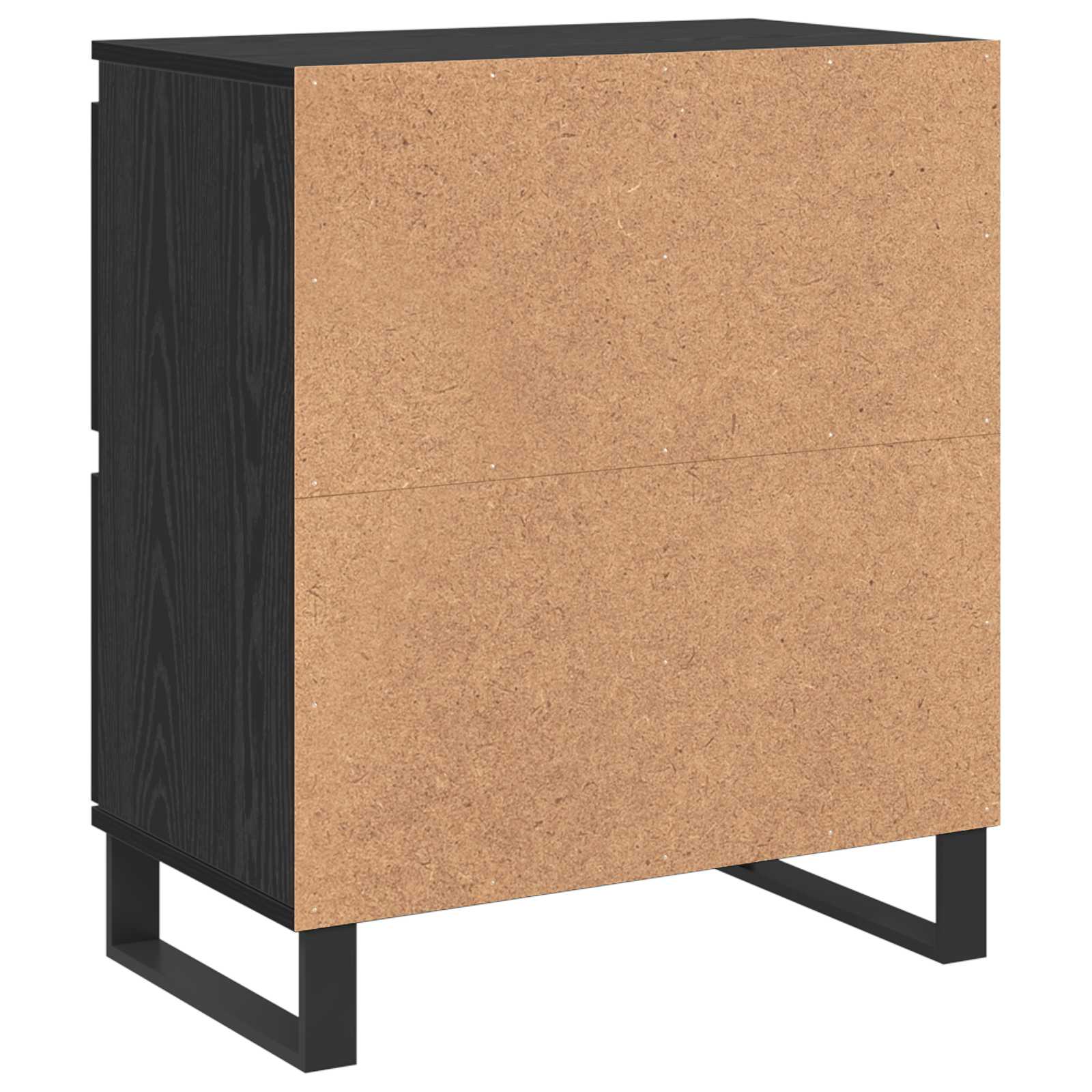 Széf 3 pcs fekete tölgy 60 x 35 x 70 cm