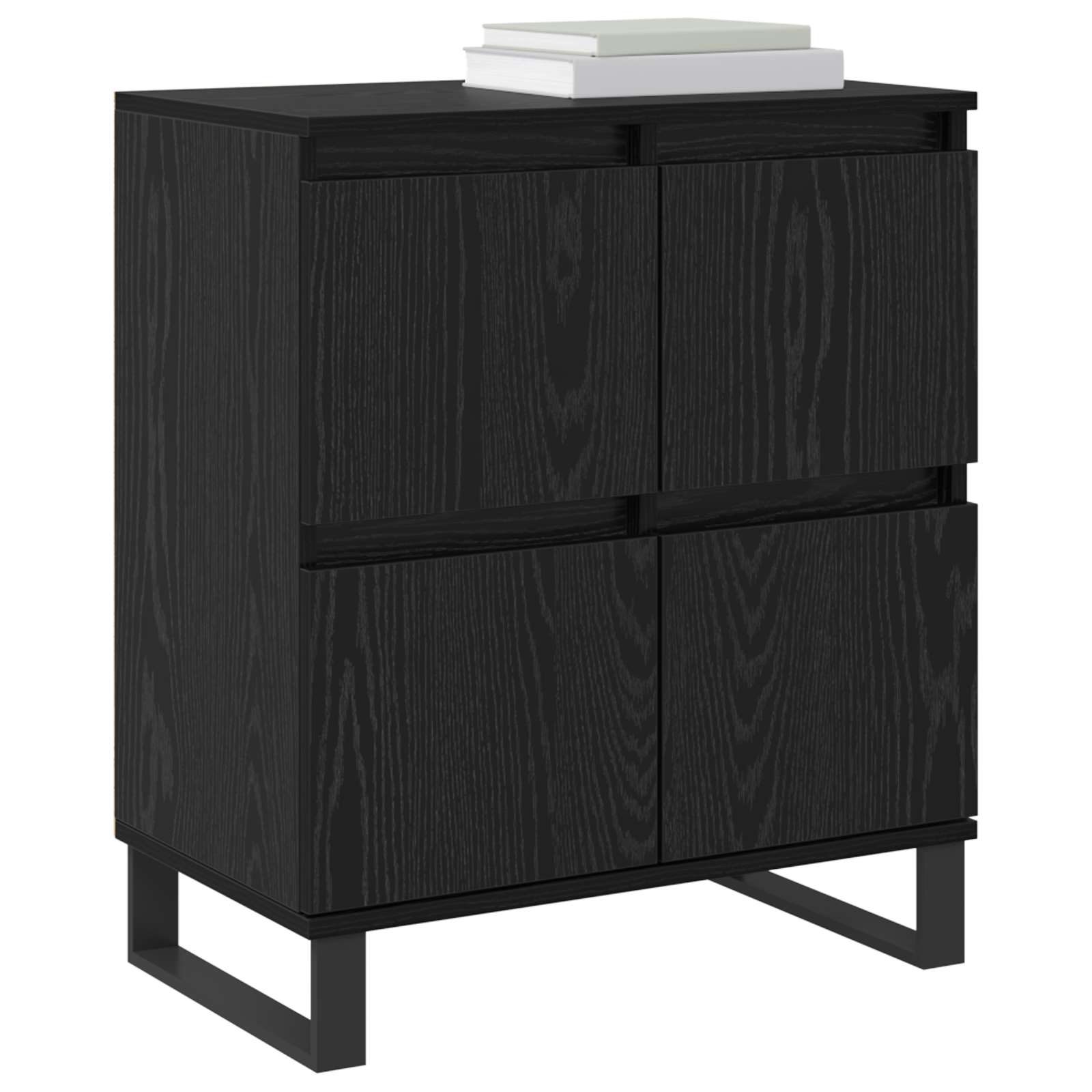 Széf 3 pcs fekete tölgy 60 x 35 x 70 cm