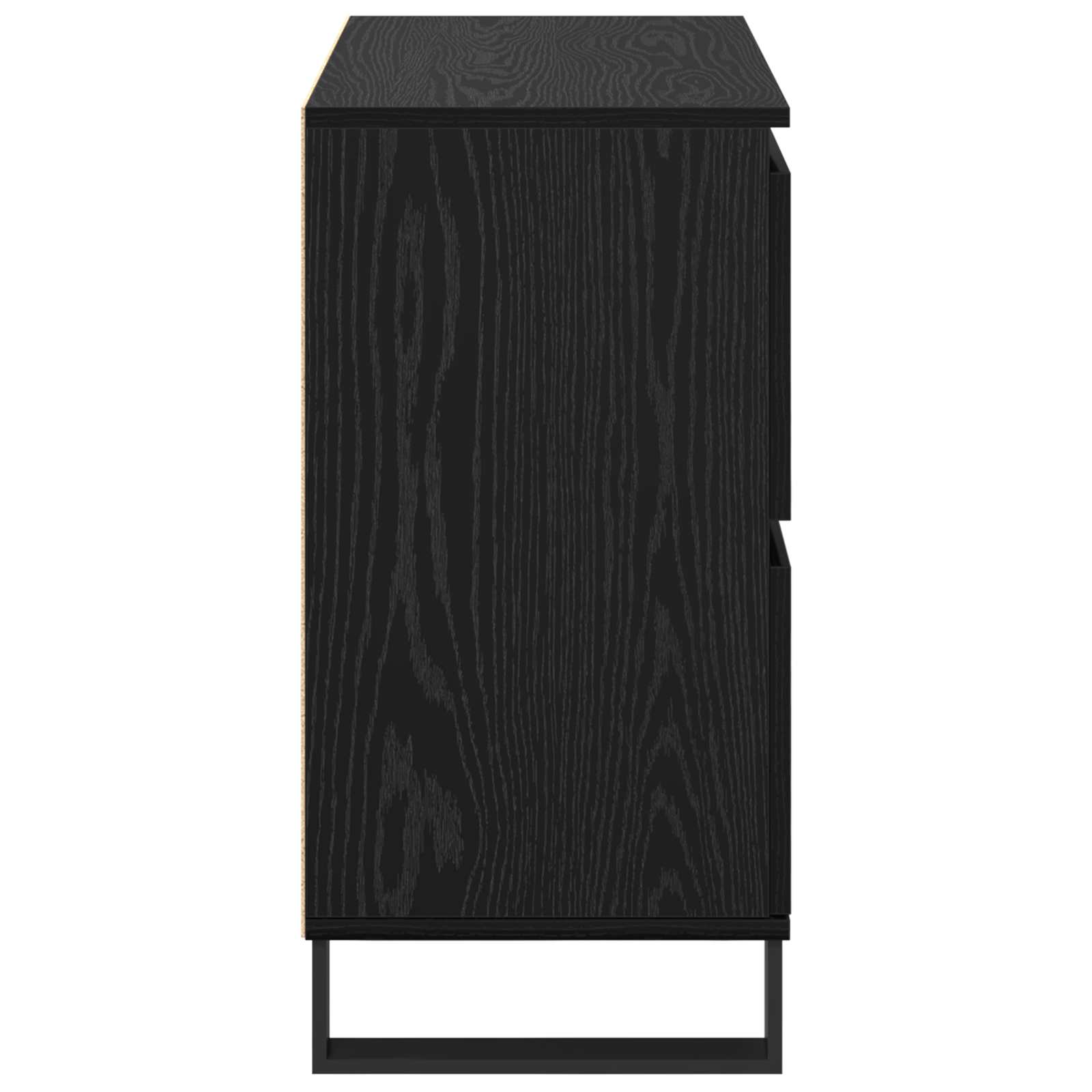 Széf 3 pcs fekete tölgy 60 x 35 x 70 cm