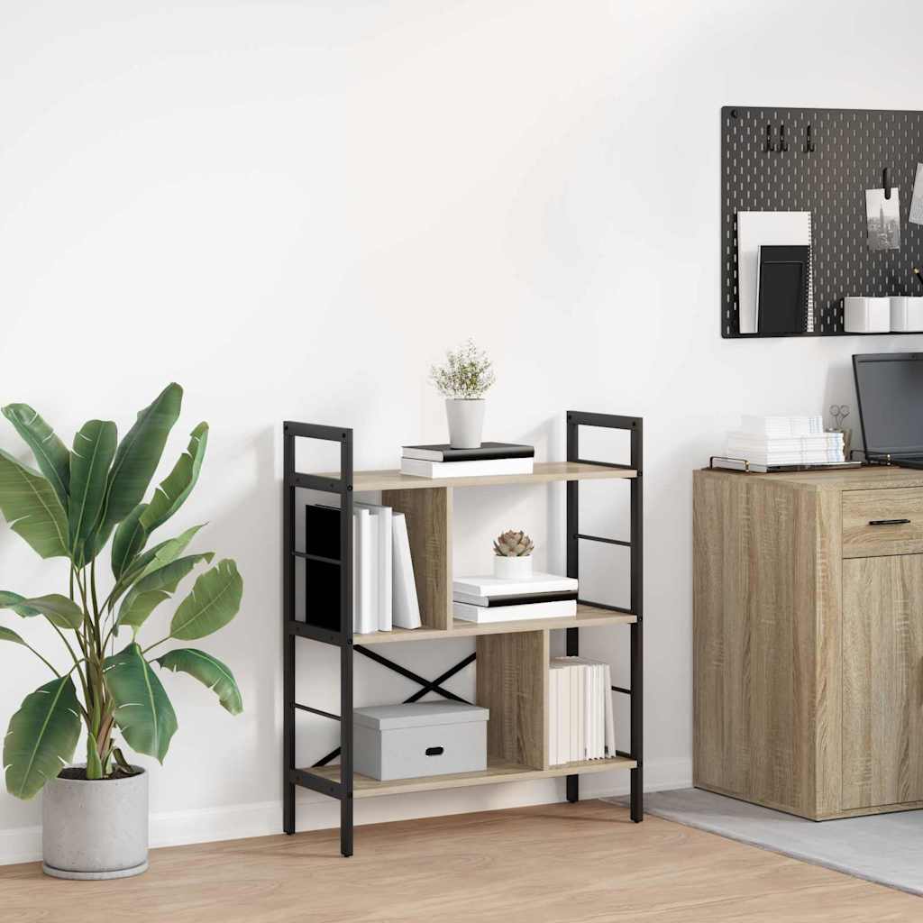 Könyvespolc sonoma tölgy 75 x 30 x 91 cm faanyag