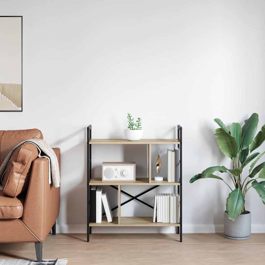 Könyvespolc sonoma tölgy 75 x 30 x 91 cm faanyag